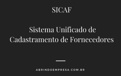 SICAF – SICAF Sistema Unificado de Cadastramento de Fornecedores